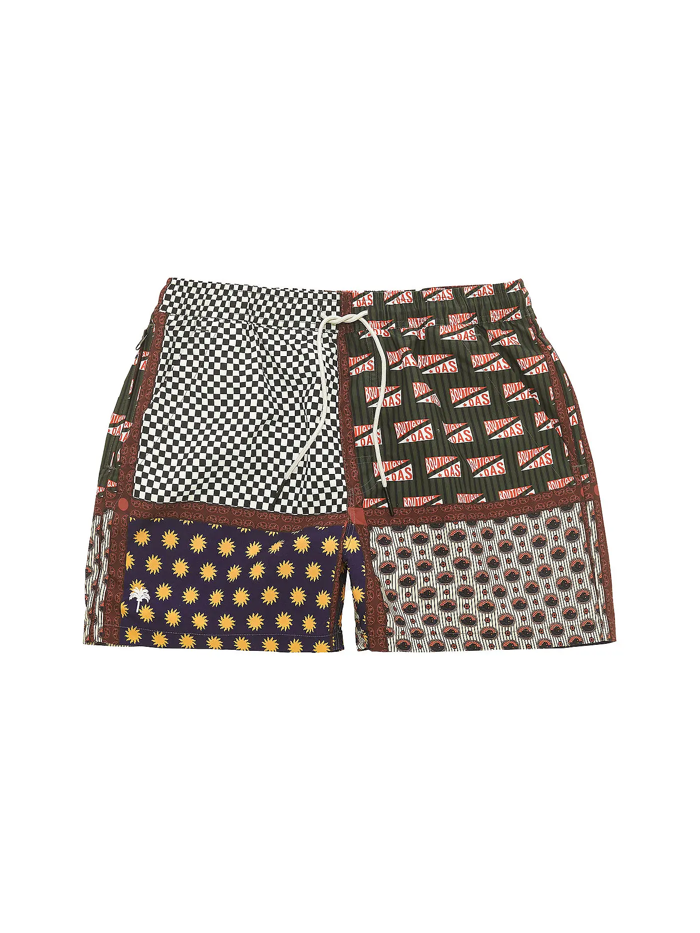 OAS | Badeshorts GREEN SQUIGGLE | bunt